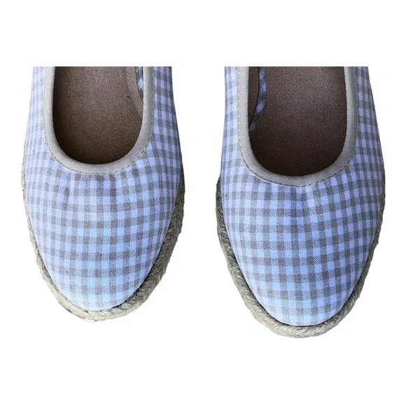 LifeStride Expadrille Wedge Heels Cork Closed Toe Canvas‎ Beige Size 9W. - Picture 7 of 13